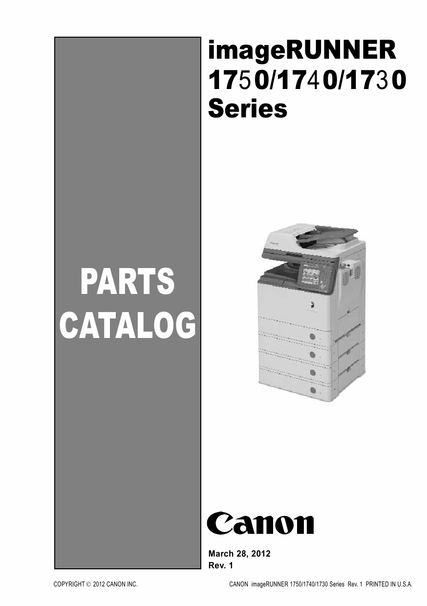 Canon imageRUNNER-iR 1730 1740 1750 i iF Parts Catalog-1